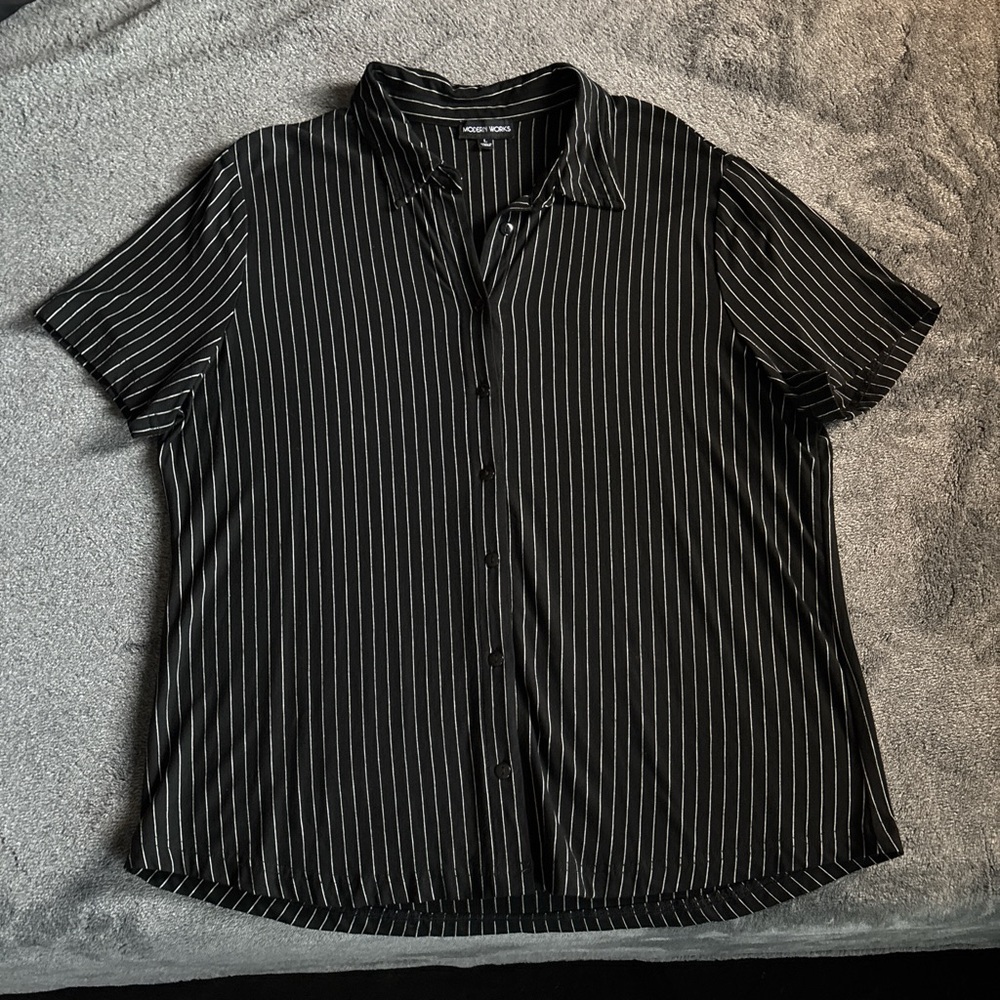 Black Striped Women's Shirt